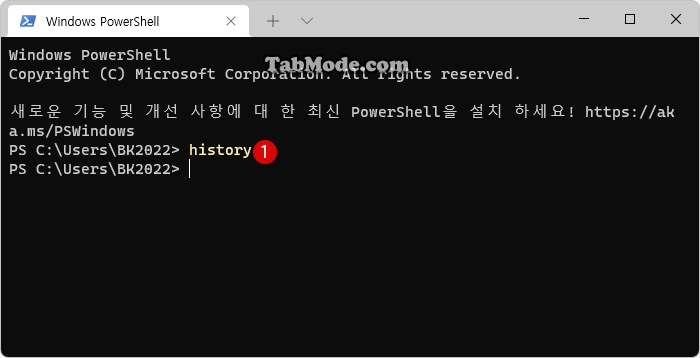 Windows PowerShell 및 명령 프롬프트에서 명령 기록(Command History) 보기