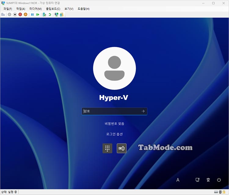 Windows Hyper-V 가상 컴퓨터의 고급 세션 로그인 화면 오류 대책